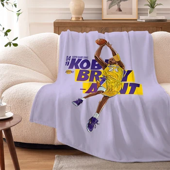 Топли зимни завивки, разтегателен, баскетболна звезда, Kobe King Size легло в скута си, руно, туризъм фланела, Пухкави, Меки завивки, спално бельо от микрофибър