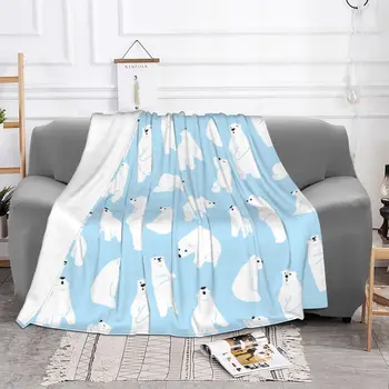 Уважаеми одеяло с анимационни мечка, фланелевое Пролет-есен Мултифункционален топло одеяло за дома, спални, Плюшевое коварен одеяло
