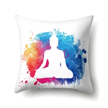 Украса за дома Изображение на Буда, медитация за очите, йога, татуировка, Datura Spirit, калъфка от полиестер