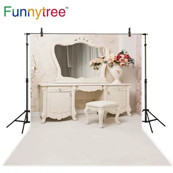 Фон за професионална фото студио Funnytree, тоалетка, огледало, сватбен Фон за душата, подпори за фотофона