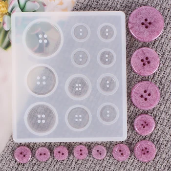 Форма за копчета с дупка, Антипригарная художествена форма за украса на торта, инструменти за печене, силикон под формата на 
