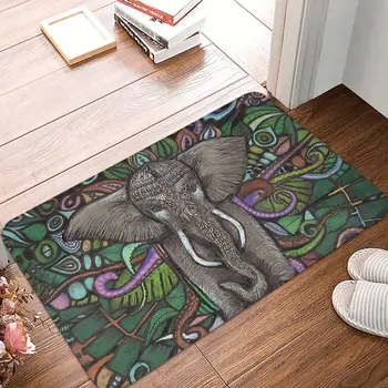 Цветна нескользящий килим за баня в тропически гори, подложка за спални със слон, добре дошли подложка за домашен декор.