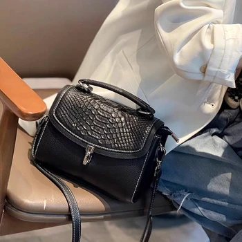 Изключителна чанта ZOOLER от телешка кожа на първия слой, чанта през рамо, чантата със здрава лента, дамски ръчно изработени чанти#