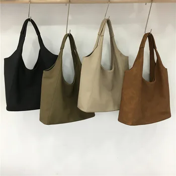 Нишевый дизайн, семпъл стил, дамски преносима чанта-тоут от мека кожа, по-голямата голям чанта за пътуване до работа, през рамо, под мишниците