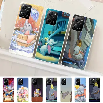 Сладък Cartoony Калъф Dumbo Elephant за Xiaomi Poco X5 M5s X3 NFC M5 X4 GT F3 F2 M3 Pocophone F1 M4 M2 Pro TPU Мек Калъф За Телефон